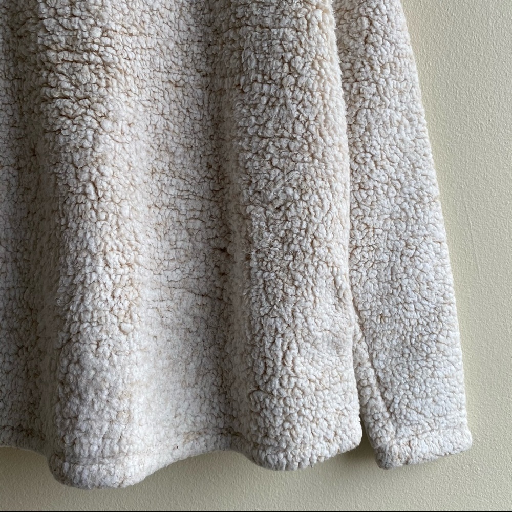 Time and Tru Cream Wooly Wubby Sherpa Pullover Sz. Medium - Picture 16 of 16